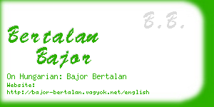 bertalan bajor business card